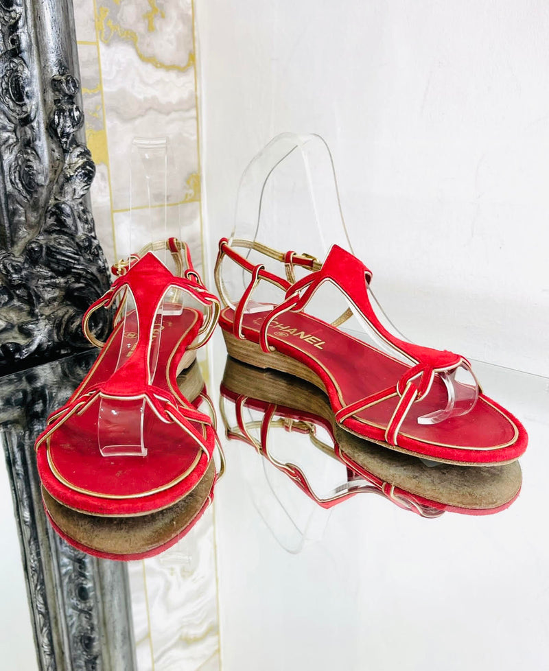 Chanel Suede Sandals. Size 37