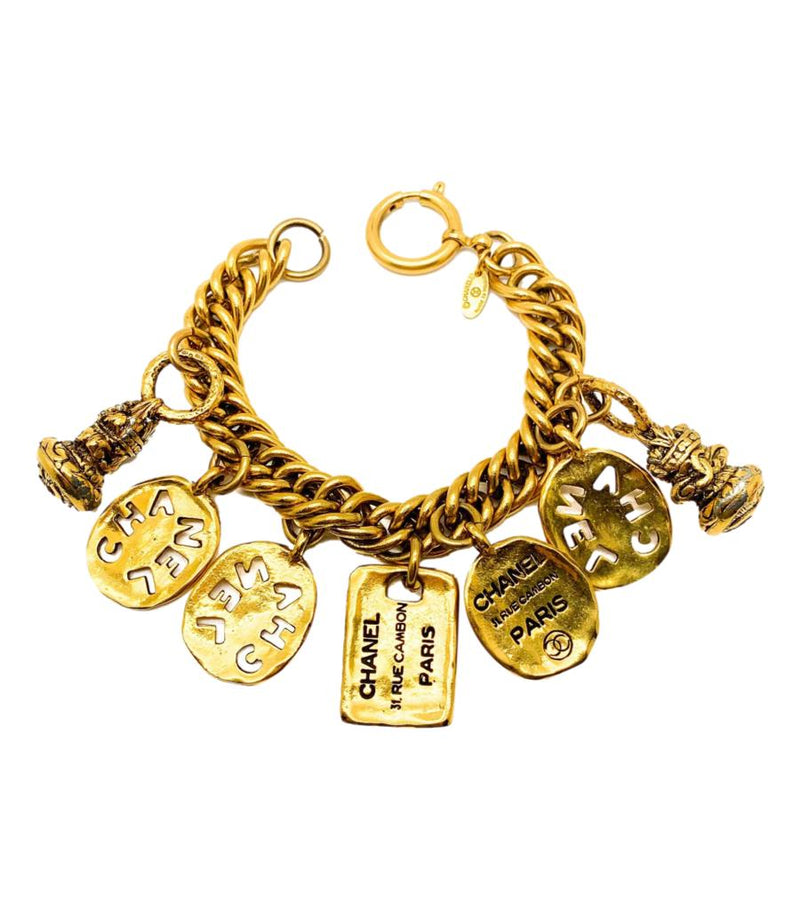 Chanel Cambon CC Logo Charm Bracelet